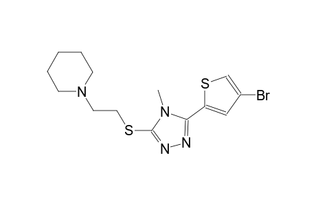 5-(4-bromo-2-thienyl)-4-methyl-4H-1,2,4-triazol-3-yl 2-(1-piperidinyl)ethyl sulfide