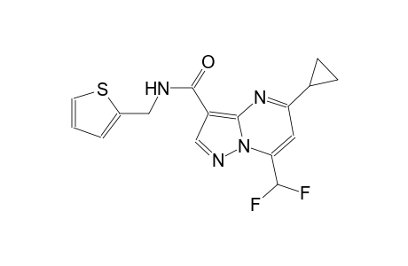 5-cyclopropyl-7-(difluoromethyl)-N-(2-thienylmethyl)pyrazolo[1,5-a]pyrimidine-3-carboxamide