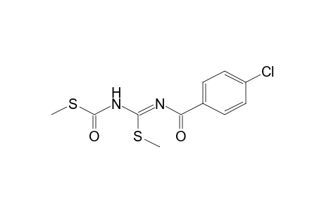 1-Chloro-4-([((Z)-(methylsulfanyl)([(methylsulfanyl)carbonyl]amino)methylidene)amino]carbonyl)benzene