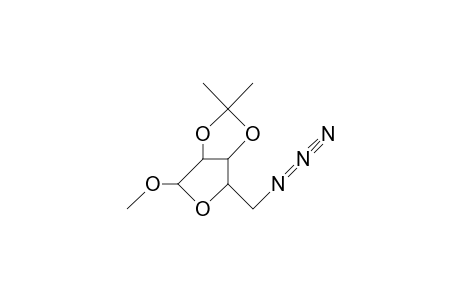 Methyl 5-azido-5-deoxy-2,3-O-isopropylidene-B-D-ribofuranoside