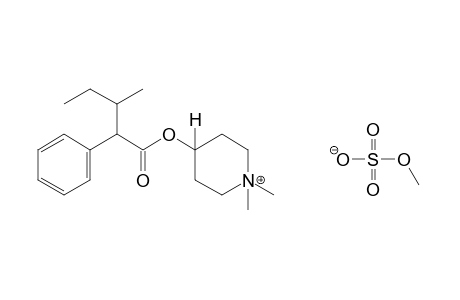 1,1-dimethyl-4-hydroxypiperidinium methyl sulfate, 3-methyl-2-phenylvalerate