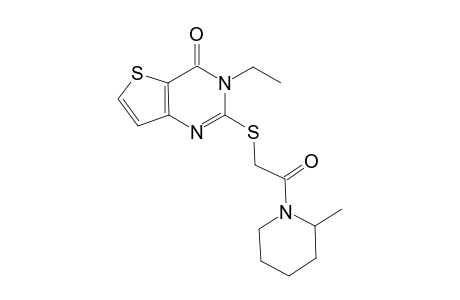 3-Ethyl-2-[2-(2-methyl-1-piperidyl)-2-oxo-ethyl]sulfanyl-thieno[3,2-d]pyrimidin-4-one