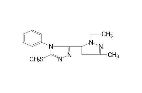 3-(1-ethyl-3-methylpyrazol-5-yl)-5-(methylthio)-4-phenyl-4H-1,2,4-triazole