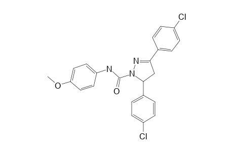 3,5-bis(p-chlorophenyl)-2-pyrazoline-1-carboxy-p-anisidide