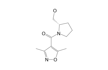 3,5-DIMETHYL-ISOXAZOLE-4-(S-2'-HYDROXYMETHYL-N-PYRROLIDINO)-CARBOXAMIDE