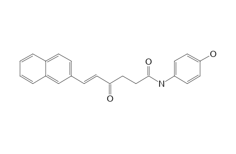 (E)-6-Naphthalen-2-yl-4-oxohex-5-enoic acid (4-hydroxyphenyl)-amide