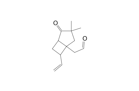 BICYCLO[3.2.0]HEPTAN-2-ONE, 5-FORMYLMETHYL-6-HYDROXY-3,3-DIMETHYL-6-VINYL-