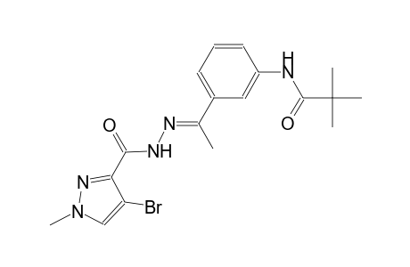 N-(3-{(1E)-N-[(4-bromo-1-methyl-1H-pyrazol-3-yl)carbonyl]ethanehydrazonoyl}phenyl)-2,2-dimethylpropanamide