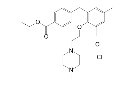 Ethyl 4-(3,5-Dimethyl-2-(2-(4-methylpiperazin-1-yl)ethoxy)benzyl)benzoate dihydrochloride