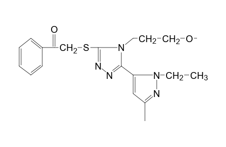 2-{[5-(1-ethyl-3-methylpyrazol-5-yl)-4-(3-methoxypropyl)-4H-1,2,4-triazol-3-yl]thio}acetophenone