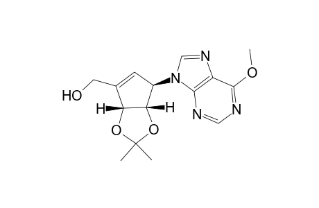 4-(Hydroxymethyl)-2alpha,3alpha-O-isopropylidene-1beta-(6-methoxy-9-purinyl)-4-cyclopentene-2alpha,3alpha-diol