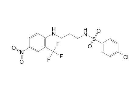 4-Chloranyl-N-[3-[[4-nitro-2-(trifluoromethyl)phenyl]amino]propyl]benzenesulfonamide