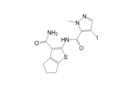 N-[3-(aminocarbonyl)-5,6-dihydro-4H-cyclopenta[b]thien-2-yl]-4-iodo-1-methyl-1H-pyrazole-5-carboxamide