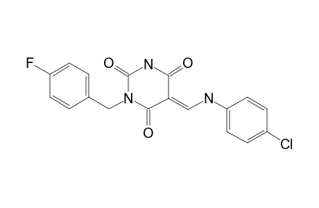 5-[(4-Chloro-phenylamino)-methylene]-1-(4-fluoro-benzyl)-pyrimidine-2,4,6-trione