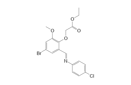 {4-BROMO-2-[N-(p-CHLOROPHENYL)FORMIMIDOYL]-6-METHOXYPHENOXY}ACETIC ACID, ETHYL ESTER