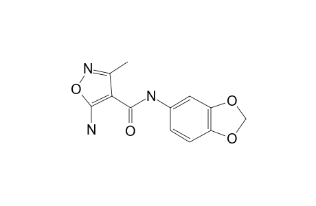 4-Isoxazolecarboxamide, 5-amino-N-(1,3-benzodioxol-5-yl)-3-methyl-