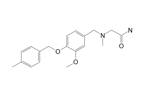 2-[((3-methoxy-4-[(4-methylphenyl)methoxy]phenyl)methyl)(methyl)amino]acetamide