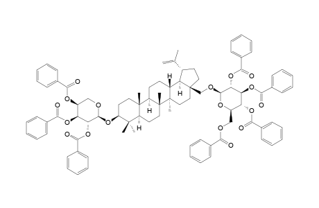 28-O-2,3,4,6-TETRA-O-BENZOYL-BETA-D-GLUCOPYRANOSYLBETULIN_3-BETA-O-2,3,4-TRI-O-BENZOYL-ALPHA-L-ARABINOPYRANOSIDE