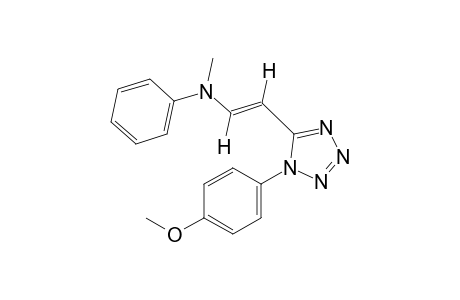 trans-1-(p-methoxyphenyl)-5-[2-(N-methylanilino)vinyl]-1H-tetrazole