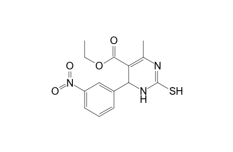 5-Pyrimidinecarboxylic acid, 1,6-dihydro-2-mercapto-4-methyl-6-(3-nitrophenyl)-, ethyl ester