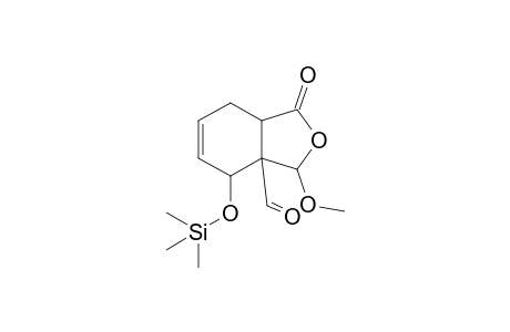 1-keto-3-methoxy-4-trimethylsilyloxy-3,4,7,7a-tetrahydroisobenzofuran-3a-carbaldehyde