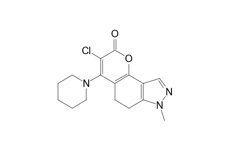 3-chloro-6,7-dihydro-7-methyl-4-piperidinopyrano[2,3-e]indazol-2(5H)-one