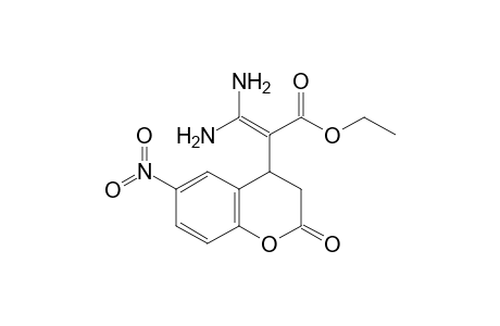 4-[2',2'-Diamino-1'-(ethoxycarbonyl)ethenyl]-6-nitrochroman-2-one