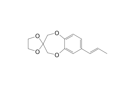 (1'E)-7-(Prop-1'-enyl)-2,4-dihydrospiro[benzo[b][1,4]dioxepine-3,2''-[1,3]dioxolane]