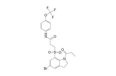 propanamide, 3-[[5-bromo-2,3-dihydro-1-(1-oxopropyl)-1H-indol-7-yl]sulfonyl]-N-[4-(trifluoromethoxy)phenyl]-