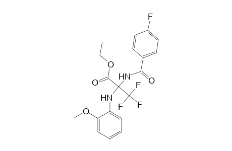 Ethyl 2-(O-anisidino)-3,3,3-trifluoro-2-(4-fluorobenzamido)propionate