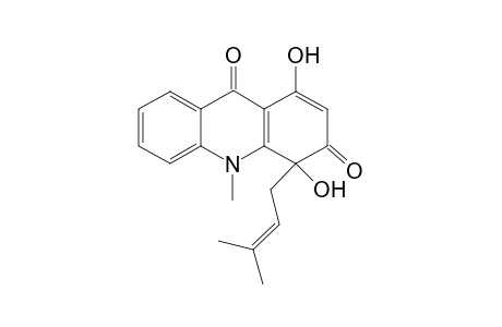 1,4-dihydroxy-10-methyl-4-(3-methylbut-2-enyl)acridine-3,9-quinone