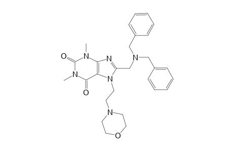 8-[(dibenzylamino)methyl]-1,3-dimethyl-7-[2-(4-morpholinyl)ethyl]-3,7-dihydro-1H-purine-2,6-dione