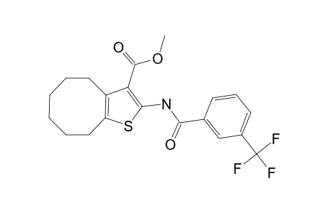 2-[[oxo-[3-(Trifluoromethyl)phenyl]methyl]amino]-4,5,6,7,8,9-hexahydrocycloocta[B]thiophene-3-carboxylic acid methyl ester