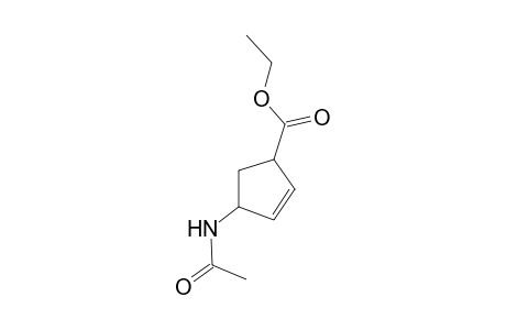 (+-)-Ethyl (1SR,4RS)-4-acetamidocyclopent-2-en-1-carboxylate