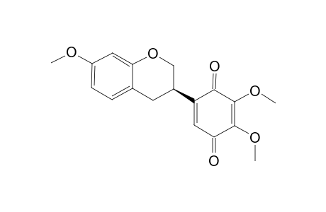 (3R)-COLUTEQUINONE;7,3',4'-TRIMETHOXYISOFLAVAN-2',5'-QUINONE