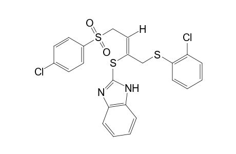 (Z)-2-{{3-[(p-chlorophenyl)sulfonyl]-1-{[(o-chlorophenyl)thio]methyl}propenyl}thio}benzimidazole