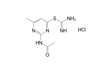 2-(2-acetamido-6-methyl-4-pyrimidinyl)-2-thiopseudourea, monohydrochloride