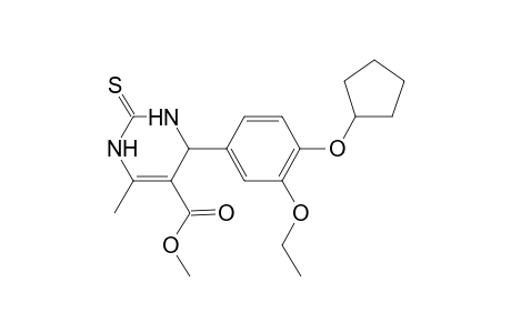 Methyl 4-[4-(cyclopentyloxy)-3-ethoxyphenyl]-6-methyl-2-thioxo-1,2,3,4-tetrahydro-5-pyrimidinecarboxylate