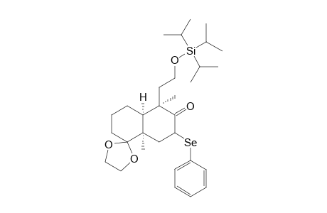 (4aR,5R,8aR)-3,4,4a,5,8,8a-Hexahydro-5,8a-dimethyl-7-phenylselanyl-5-(2'-triisopropylsiloxyethyl)naphthalene-1,6(2H,7H)-dione ethylene ketal