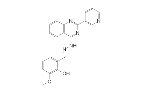 2-hydroxy-3-methoxybenzaldehyde [2-(3-pyridinyl)-4-quinazolinyl]hydrazone