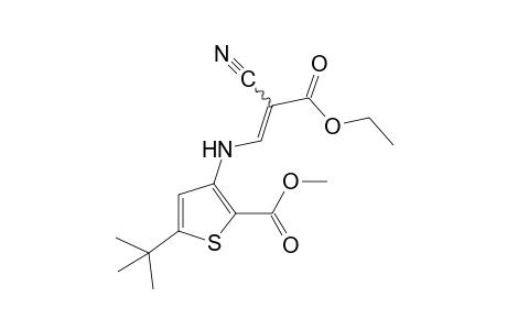 5-Tert-butyl-3-[(2-carboxy-2-cyanovinyl)amino]-2-thiophenecarboxylic acid, 3-ethyl 2-methyl ester