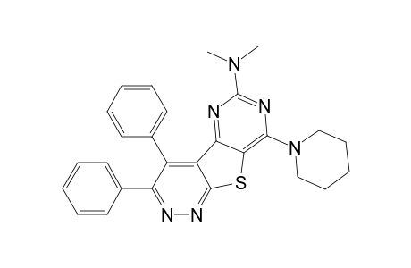 6-DIMETHYLAMINO-3,4-DIPHENYL-8-PIPERIDINOPYRIMIDO-[4',5':4,5]-THIENO-[2,3-C]-PYRIDAZINE