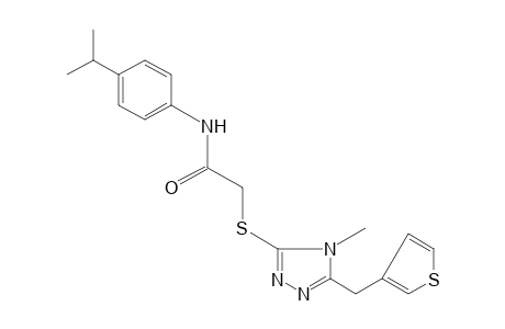 4'-isopropyl-2-{[4-methyl-5-(3-thenyl)-4H-1,2,4-triazol-3-yl]thio}acetanilide