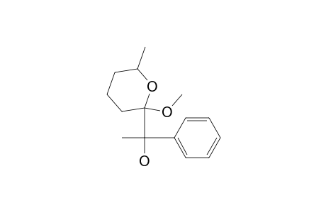 2-Methoxy-2-(1-phenyl-1-hydroxyethyl)-6-methyltetrahydropyran