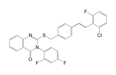 2-{[p-(2-chloro-6-fluorostyryl)benzyl]thio}-3-(2,4-difluorophenyl)-4(3H)-quinazolinone