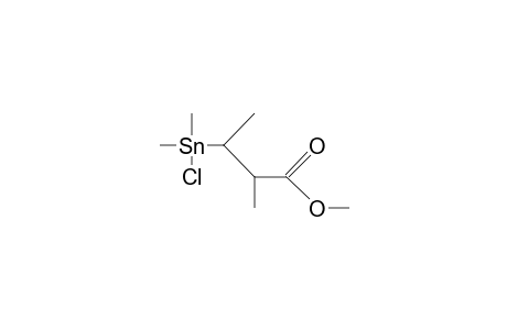 3-(Chloro-dimethylstannyl)-2-methyl-butanoic acid, methyl ester, isomer A