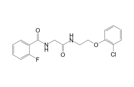 N-(2-([2-(2-Chlorophenoxy)ethyl]amino)-2-oxoethyl)-2-fluorobenzamide