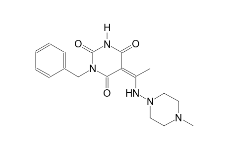 (5Z)-1-benzyl-5-{1-[(4-methyl-1-piperazinyl)amino]ethylidene}-2,4,6(1H,3H,5H)-pyrimidinetrione