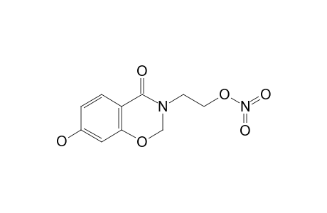 nitric acid 2-(7-hydroxy-4-keto-2H-1,3-benzoxazin-3-yl)ethyl ester