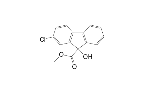 9H-Fluorene-9-carboxylic acid, 2-chloro-9-hydroxy-, methyl ester